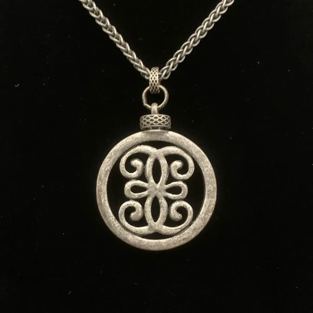 Vintage Medallion Foxtail Link Necklace